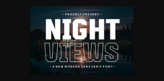 Night Views Font Poster 1