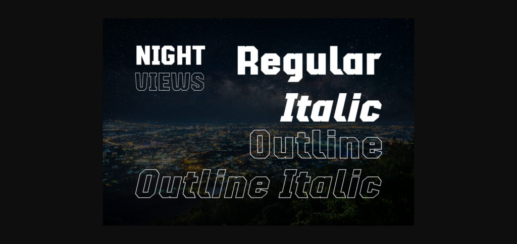 Night Views Font Poster 8