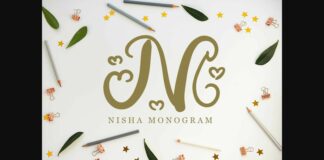 Nisha Monogram Font Poster 1