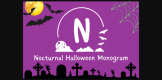 Nocturnal Halloween Monogram Font Poster 1