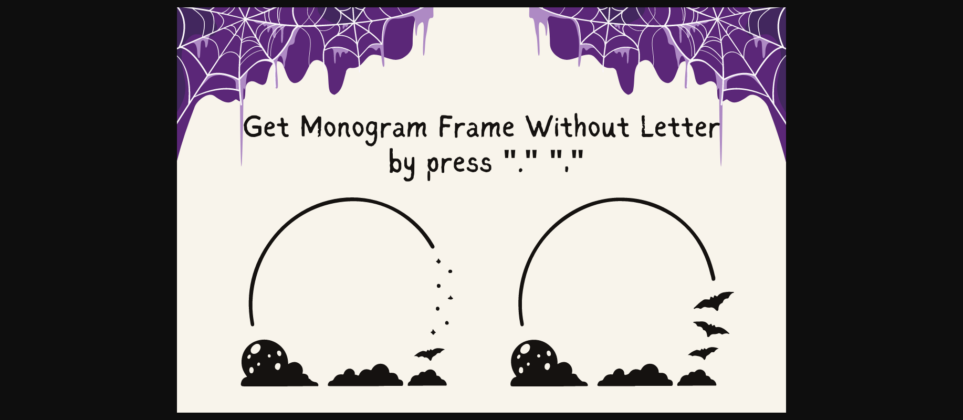 Nocturnal Halloween Monogram Font Poster 6