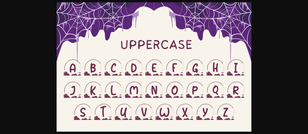 Nocturnal Halloween Monogram Font Poster 7