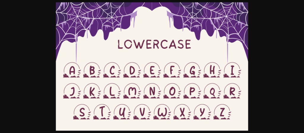 Nocturnal Halloween Monogram Font Poster 8