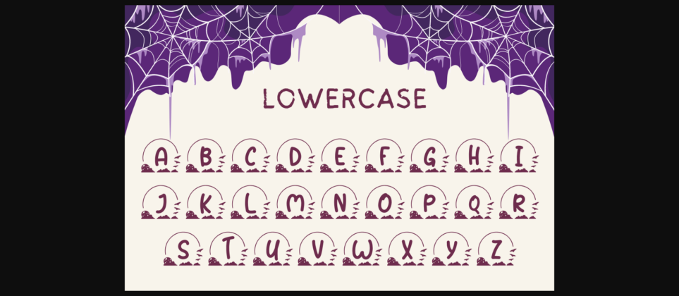 Nocturnal Halloween Monogram Font Poster 8