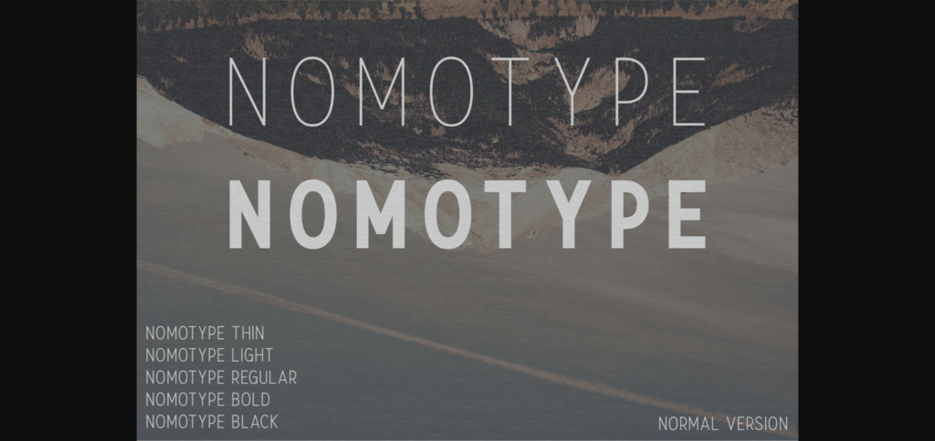 Nomotype Font Poster 1