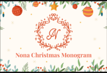 Nona Christmas Monogram Font Poster 1