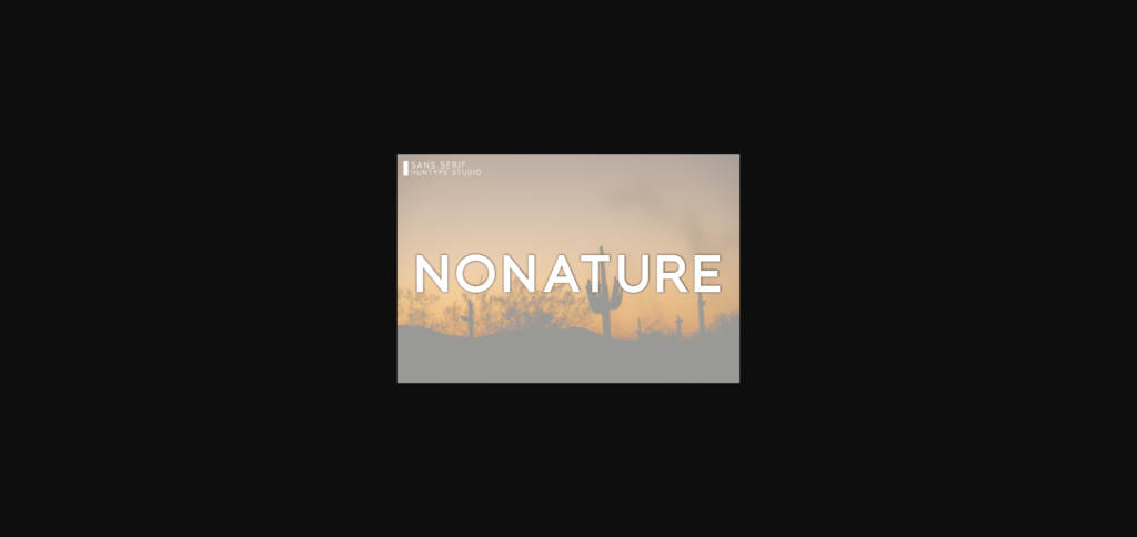 Nonature Font Poster 3