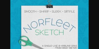 Norfleet Sketch (single Line) Font Poster 1