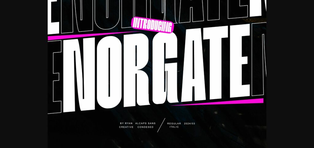 Norgate Font Poster 3