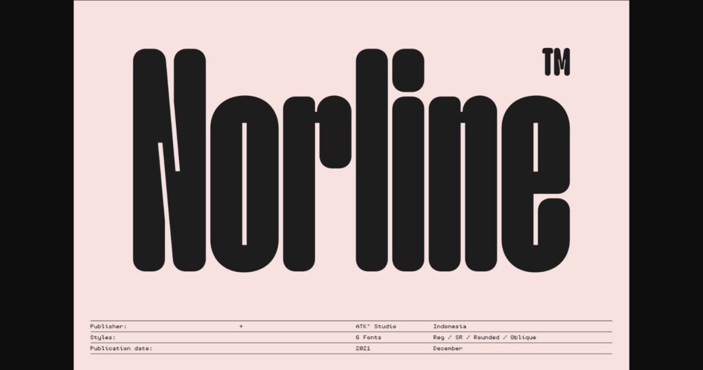 Norline Font Poster 3