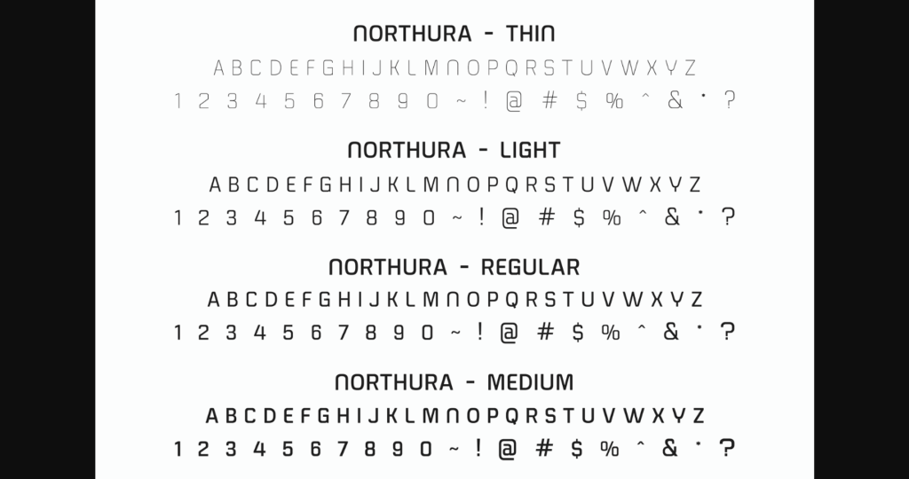 Northura Font Poster 4