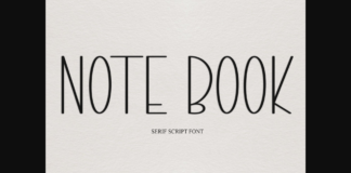 Note Book Font Poster 1