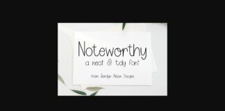 Noteworthy Font Poster 1