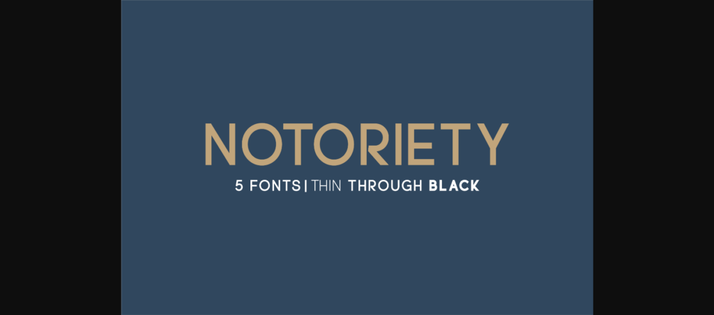 Notoriety Font Poster 3