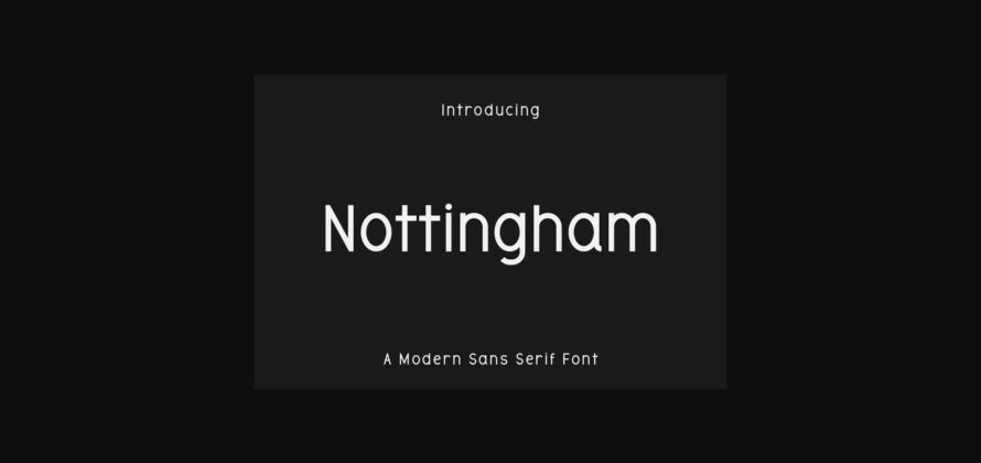 Nottingham Font Poster 1