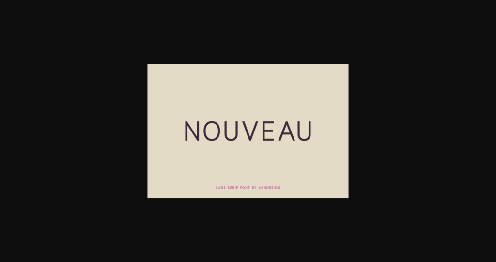 Nouveau Font Poster 3