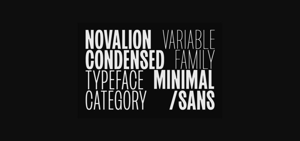 Novalion Font Poster 2