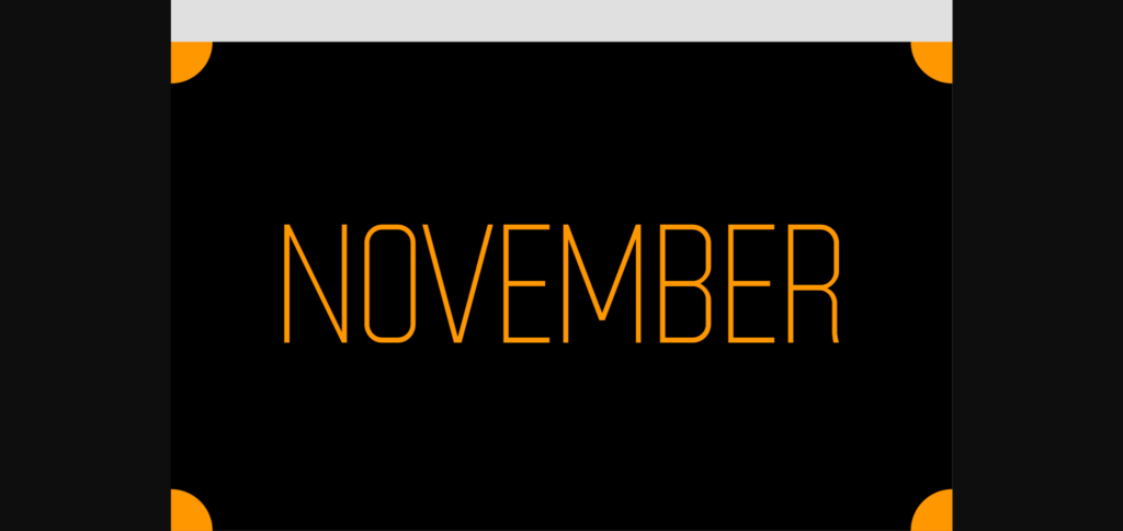 November Font Poster 3