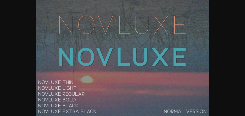 Novluxe Font Poster 3