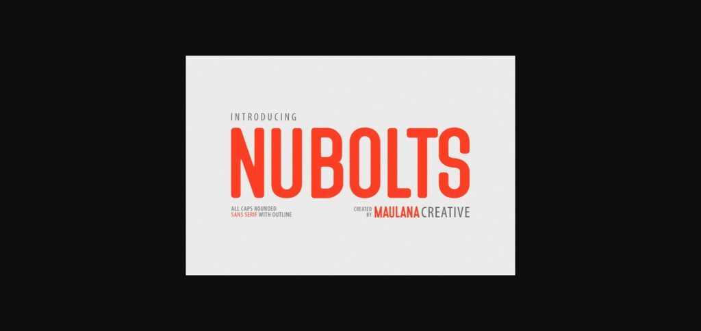 Nubolts Font Poster 1