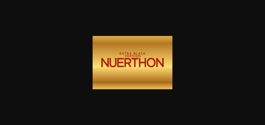 Nuerthon Extra Black Font Poster 3