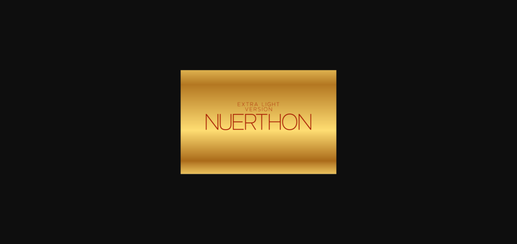 Nuerthon Extra Light Font Poster 1