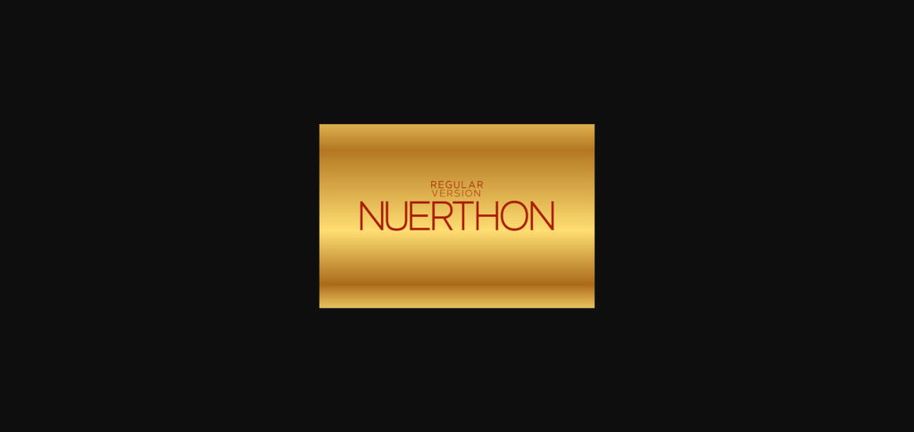 Nuerthon Regular Font Poster 1