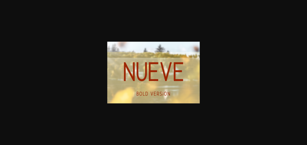 Nueve Bold Font Poster 3