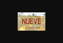 Nueve Extra Black Font Poster 1