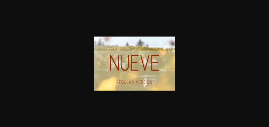 Nueve Font Poster 3