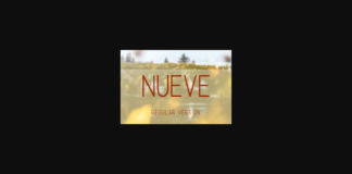 Nueve Font Poster 1