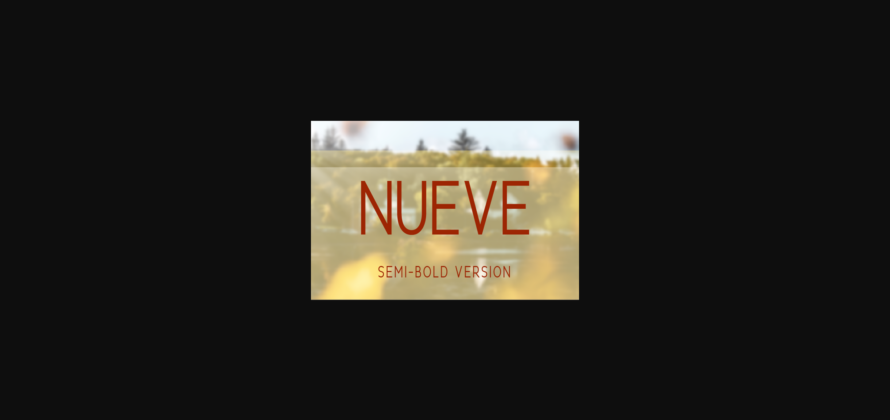 Nueve Semi-Bold Font Poster 3