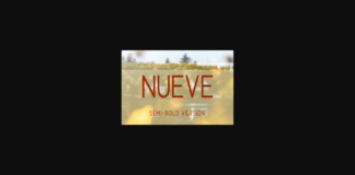 Nueve Semi-Bold Font Poster 1