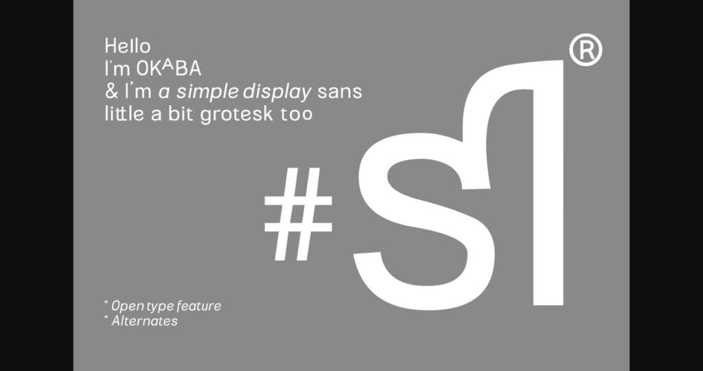 Okaba Font Poster 5