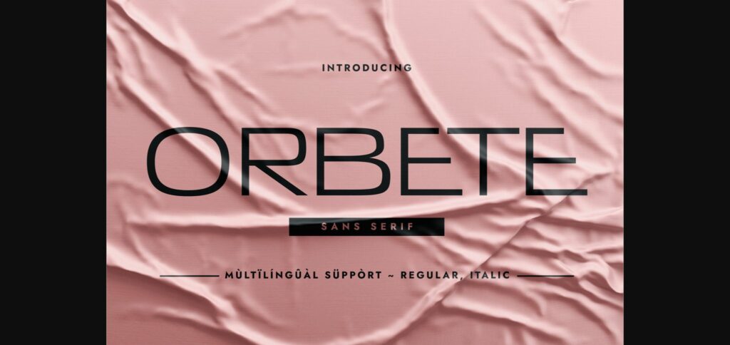 Orbete Font Poster 3