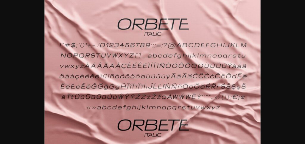 Orbete Font Poster 9