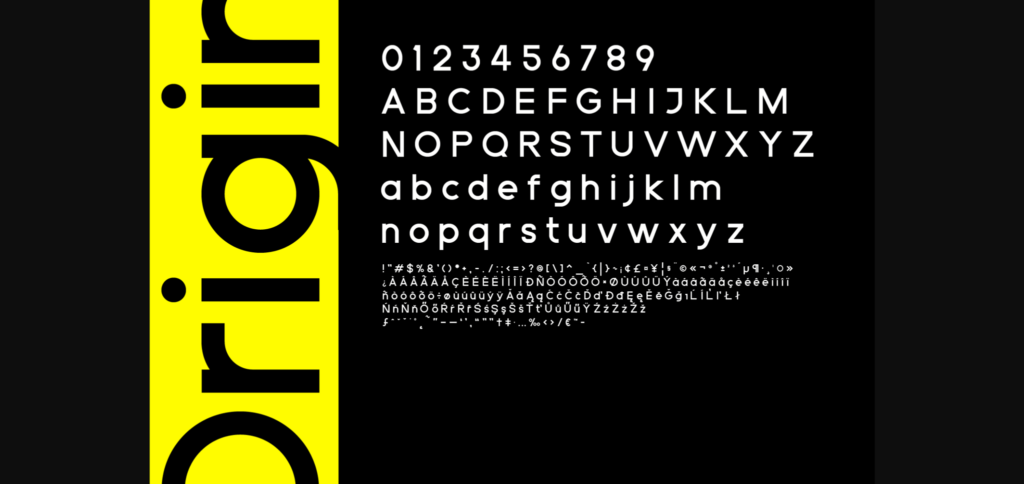 Origin Font Poster 7