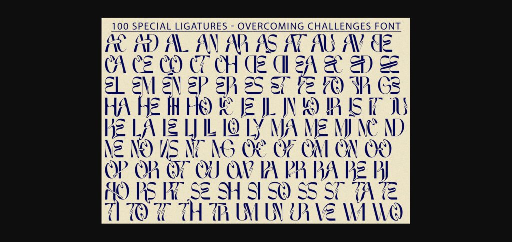 Overcoming Challenges Font Poster 9