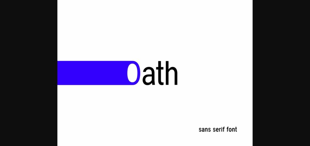 Oath Font Poster 3