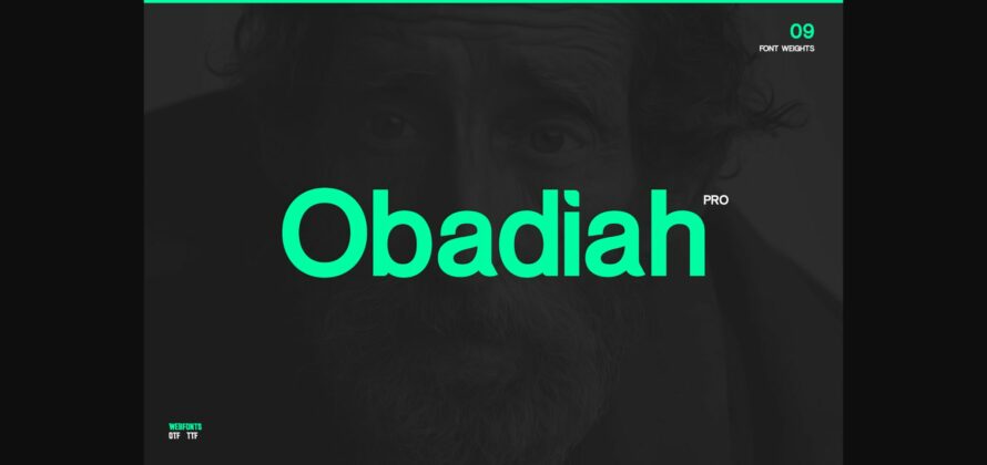 Obadiah Pro Font Poster 3