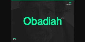 Obadiah Pro Font Poster 1