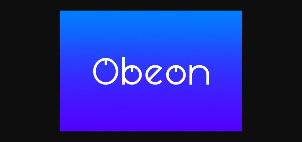 Obeon Font Poster 3