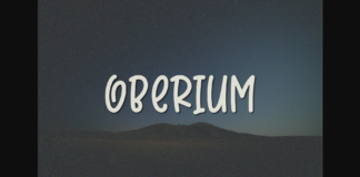 Oberium Font Poster 1