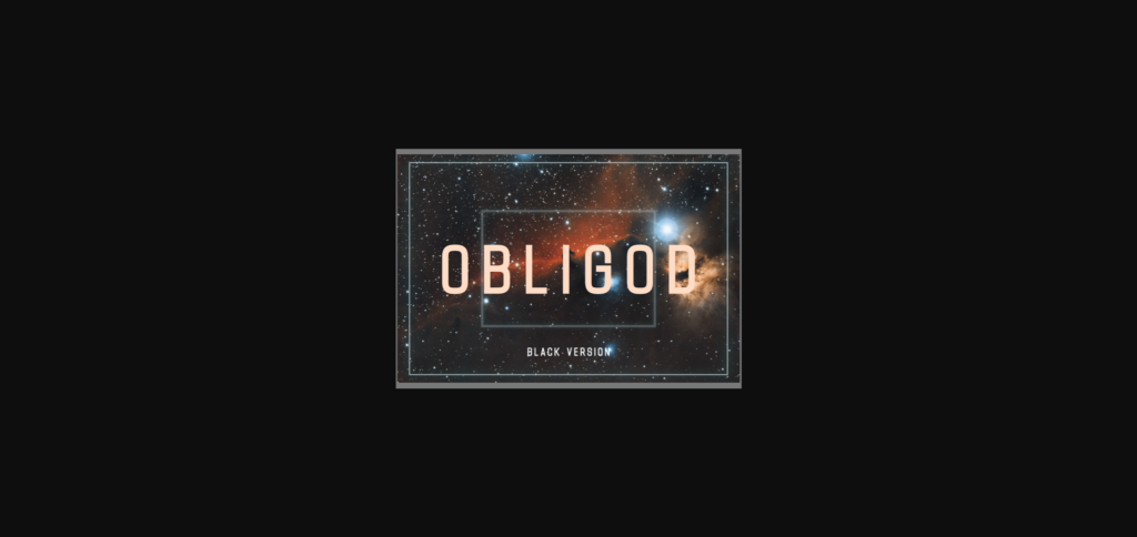 Obligod Black Font Poster 3