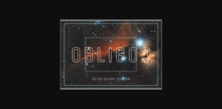 Obligod Outline Extra Black Font Poster 1