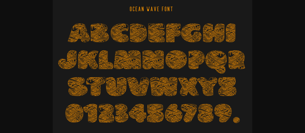 Ocean Wave Font Poster 6