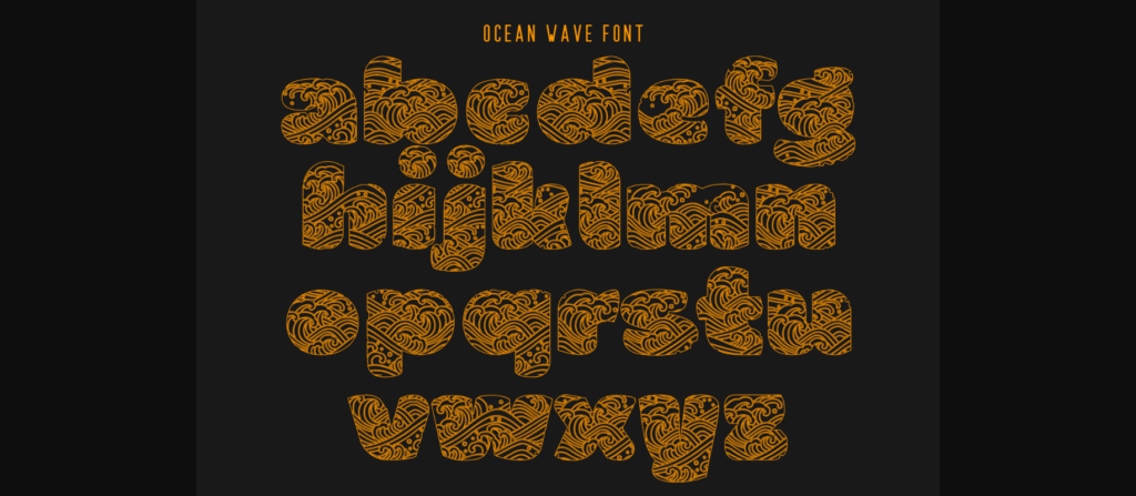 Ocean Wave Font Poster 7