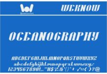 Oceanography Fonts