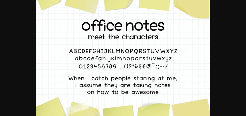 Office Notes Font Poster 6