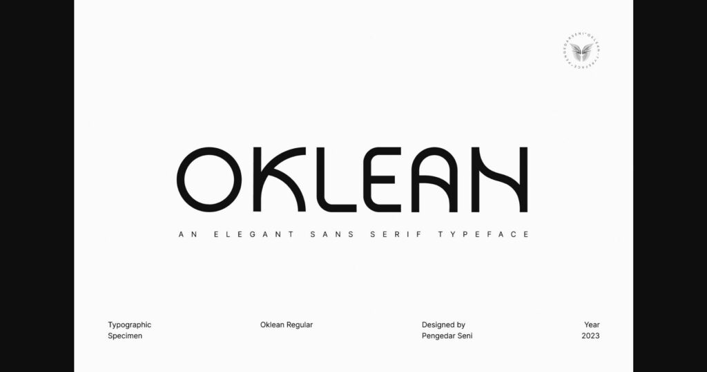 Oklean Font Poster 3